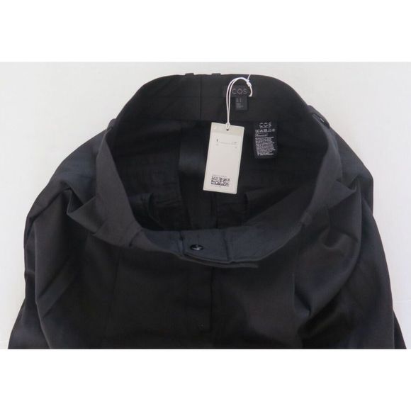 COS Women's Sz 10 Black Pleated Trouser Dress Pants $115+ - Picture 7 of 8